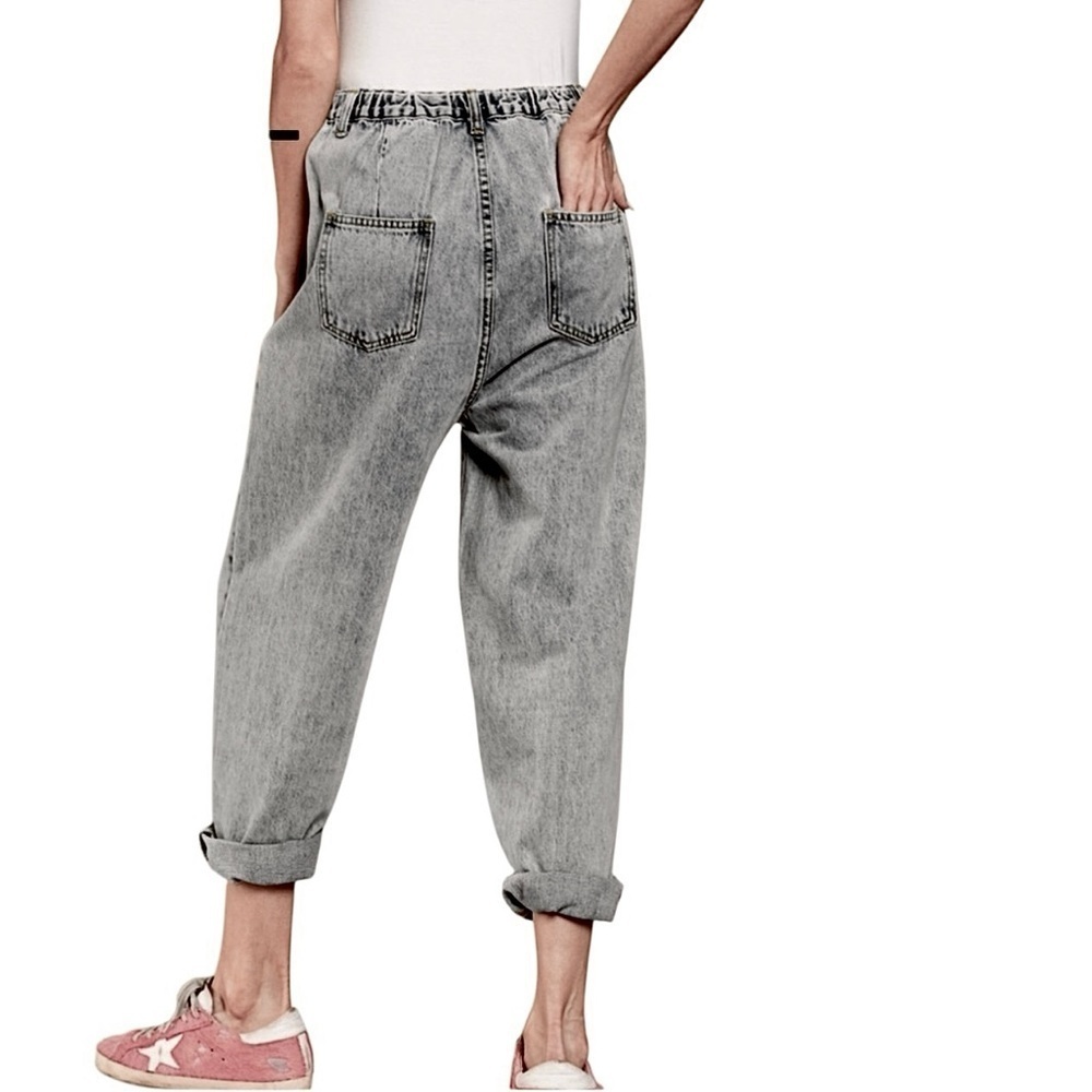 POL Washed Black Denim Boyfriend Jeans Relaxed Fit Straight Leg Size S,M,L New! - Picture 10 of 16